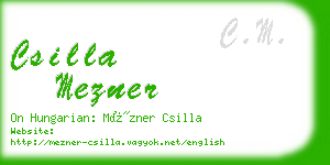 csilla mezner business card